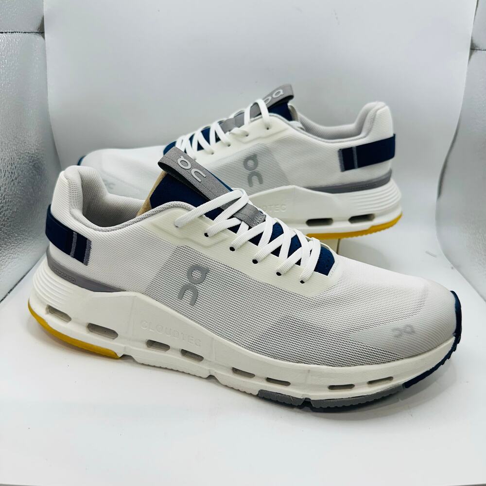 On Running Cloudnova Form 2 Ivory White Blue Sneaker Shoe | Men's Size 9 | NWOB